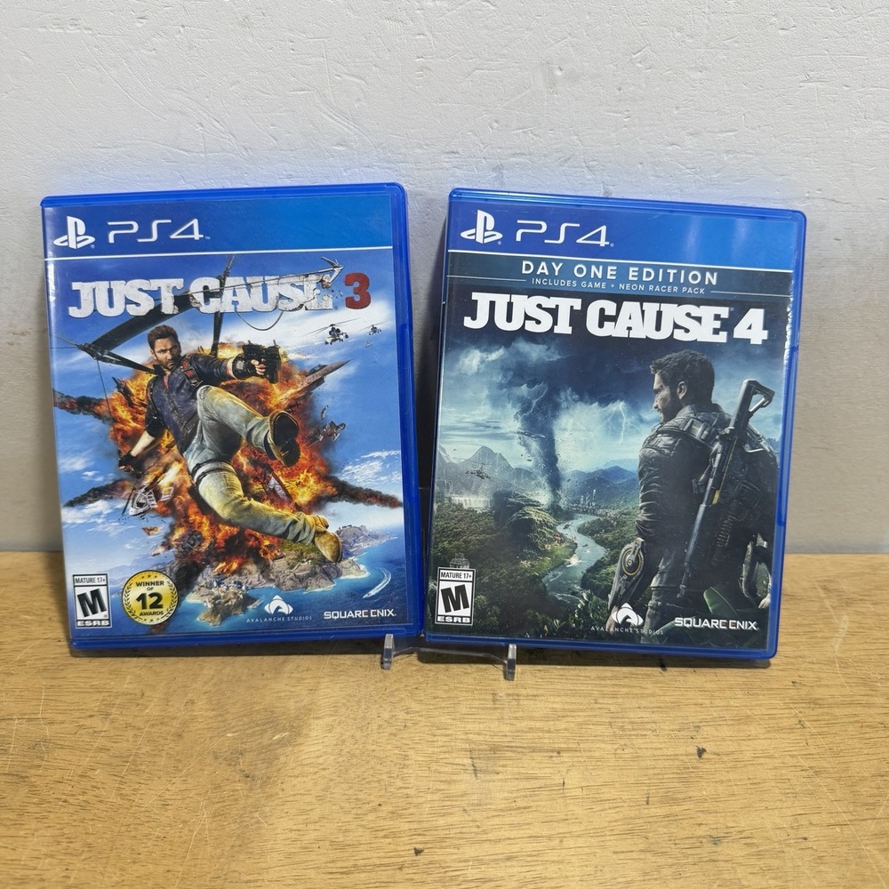 Just Cause 3 & 4 Day One Edition Sony PlayStation 4 PS4 Game Lot Square Enix